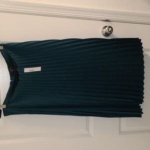 Emerald Pleated Midi Skirt
